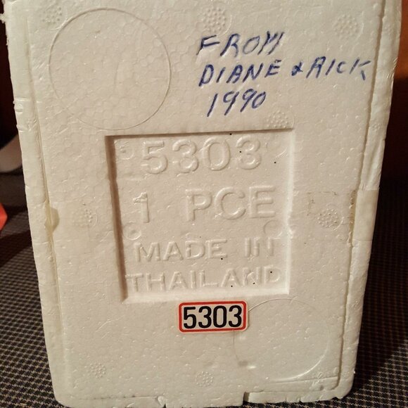 Vintage Homco 5303 Woodland Santa Girl Christmas Tree Figurine Porcelain - Picture 4 of 4